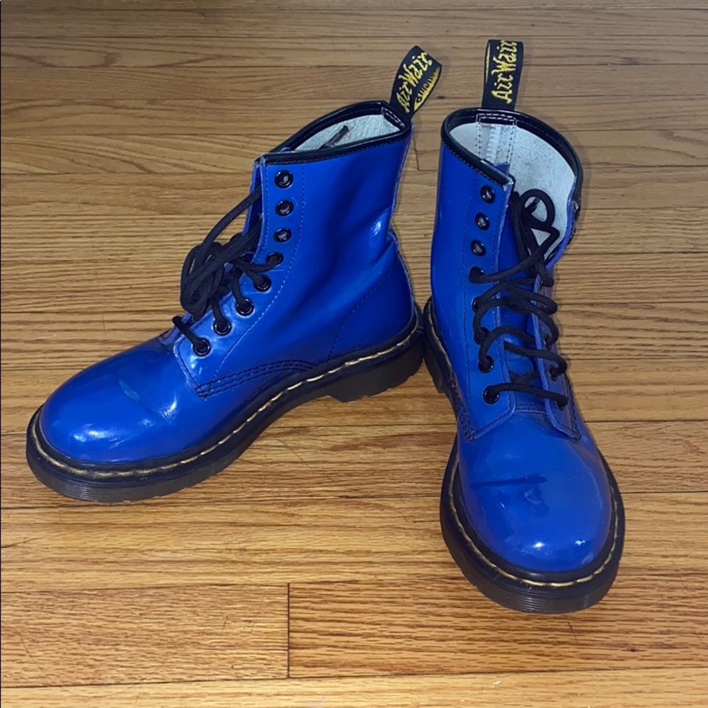 Dr Martens combat blue boots 🥾 slightly worn sz6